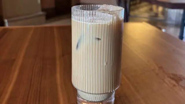 iced latte in glass