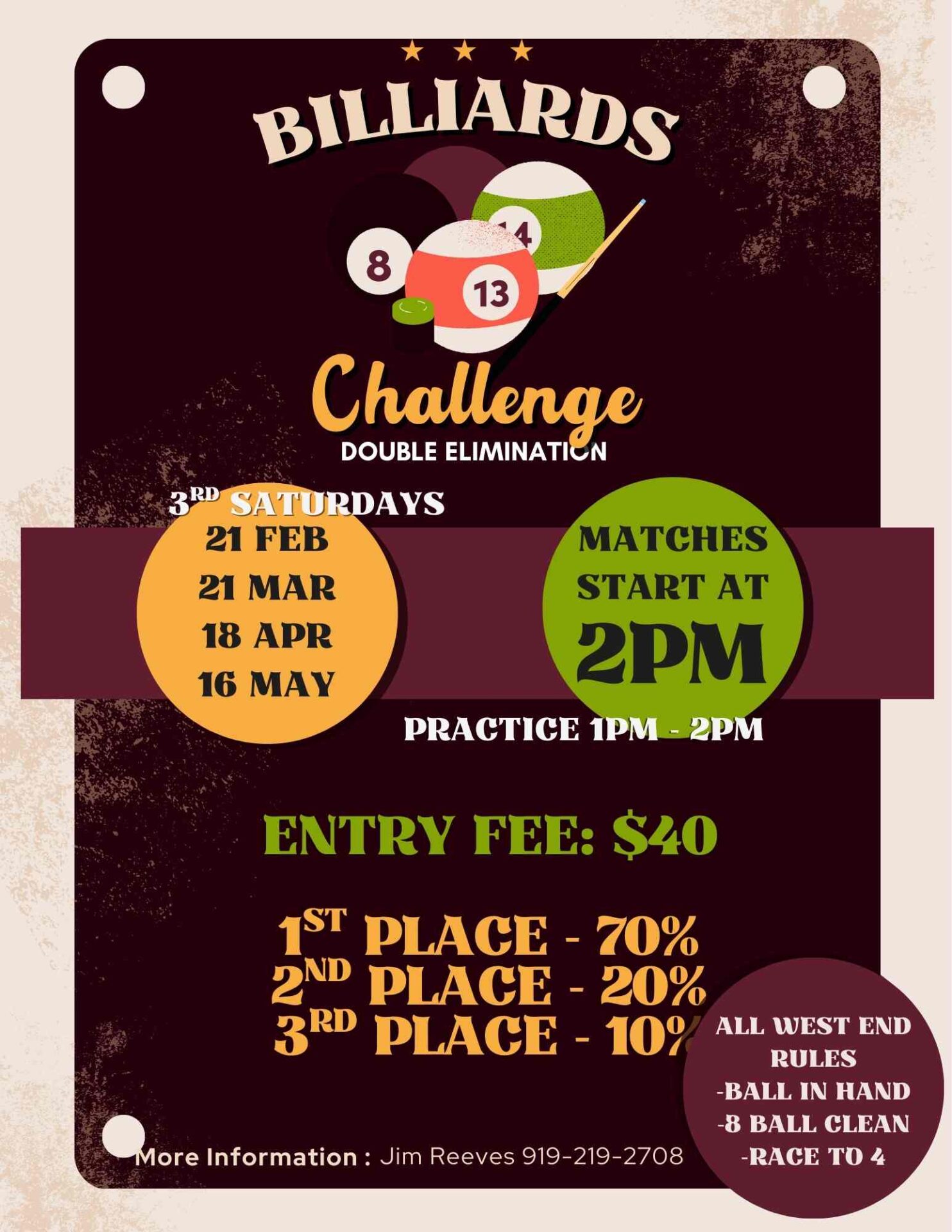 West End Billiards Challenge