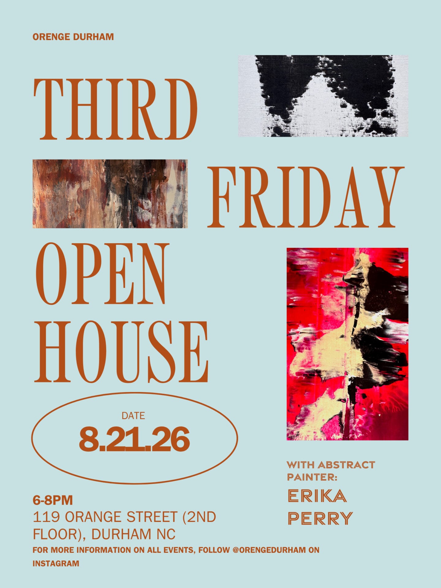 3rd Friday with Abstract Painter Erika Perry