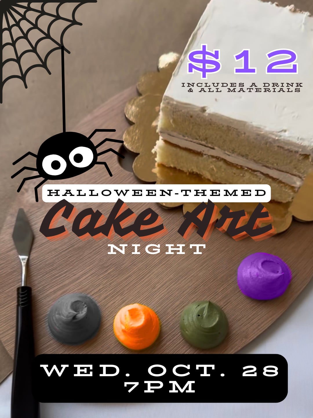 Halloween Cake art Night — Arts & culture in Ment Beverage Co. · Durham, NC