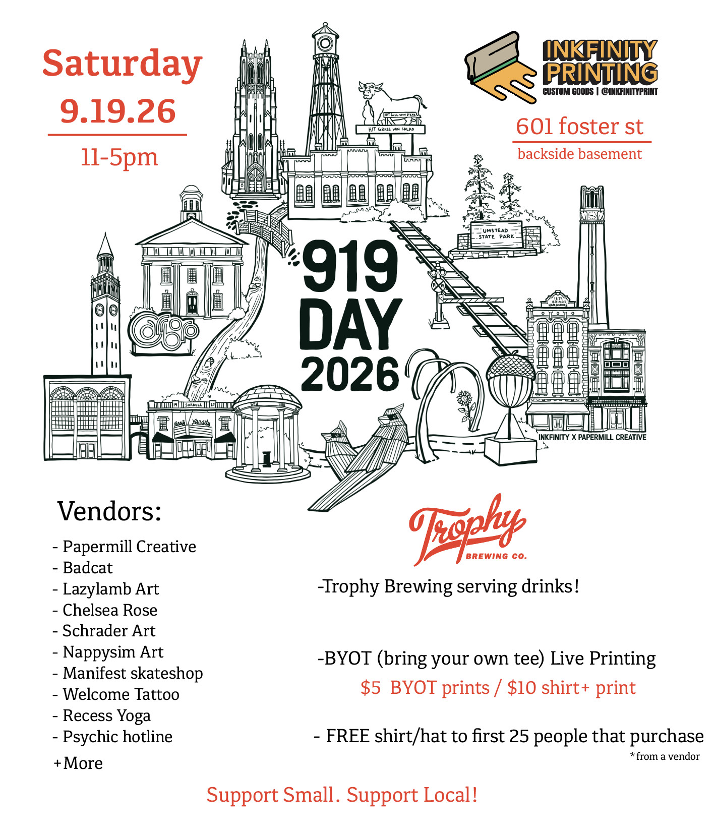 919 day — Family fun in Inkfinity Printing · Durham, NC