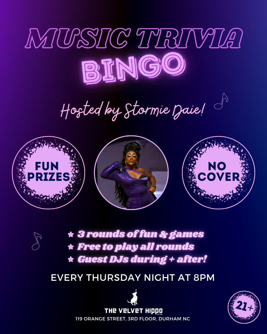Music Trivia Bingo with Stormie Daie!